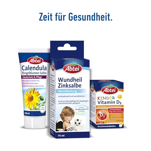 Abtei Wundheil Zinksalbe - Salbe mit Zink zur Wundheilung - antibakteriell und entzündungshemmend - auch für Babys und Kleinkinder geeignet - 75 ml