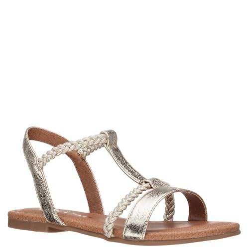 NINA Girl's Burnadet (Toddler/Little Kid/Big Kid) Platino Metallic Crackle 7 Toddler M