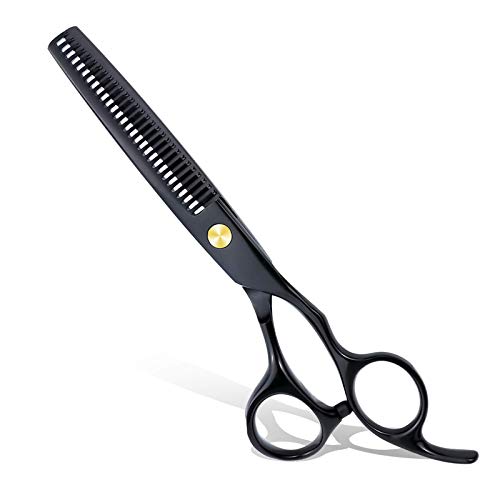 Znben Hair Scissors, Professional Thinning Shears with Razor Sharp Hair Thinning Scissors Trimming Barber Scissors for Men Women Kids Pets Black