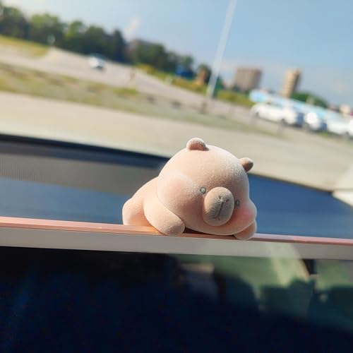 Image of Cute Furry Animal Rear View Mirror Accessories, Car Dashboard Decoration | Soft Texture, Car Interior Accessories, Ornament for Car Screen, Rearview Mirror or Computer Monitor