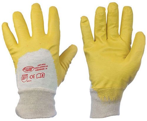 Work Gloves Strong Yellowstar Nitrile Gloves Size 9