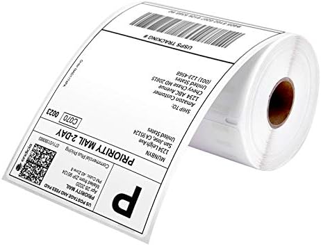 MUNBYN 4"x6" Direct Thermal Shipping Label Compatible with DYMO LabelWriter 4XL 1744907,1755120, Perforated Postage Label Paper for MUNBYN, DYMO, Rollo, JADENS, Permanent Adhesive, 220 Labels/Roll