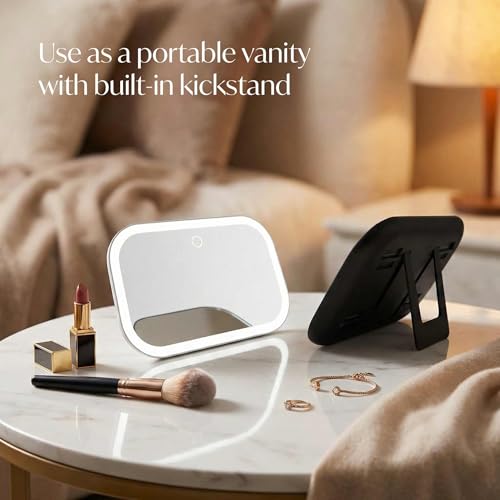 Espejo para maquillaje con luz recargable Fancii rectangular miniatura 6