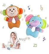 LEADSTAR Baby Rasseln Spielzeug,2 Stück Greifling zum Rasseln Cartoon Tier Rassel Kleinkind Spiel...