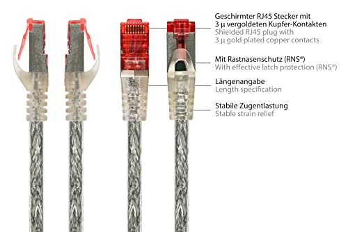 Alcasa 20m Cat6 - networking cables (RJ-45, RJ-45, Male/Male, Gold, Cat6, S/FTP (S-STP)), 20 m - Image 2