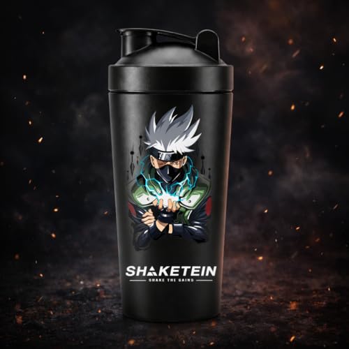 Image of Stainless Steel Gym Shaker Bottle 750ml | Leak Proof Protein Mixer Shaker | BPA Free | Metal Sports Water Bottle for Gym, Workout & Fitness (ka 01-BLACK)