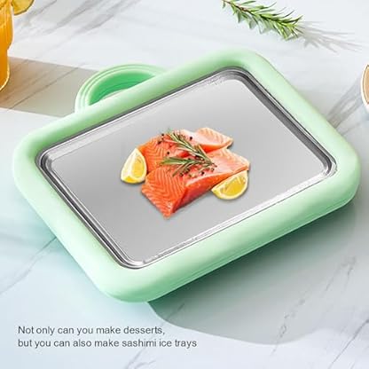 Eismaschine – 22,5 x 17,5 x 4 cm, Soft-Serve-Eismaschine, hausgemachte Eismaschine, Instant-Gelato-Pfanne, Soft-Serve-Eismaschine, Eismaschine mit 2 Eisschaufeln für Joghurt und mehr – Bild 5