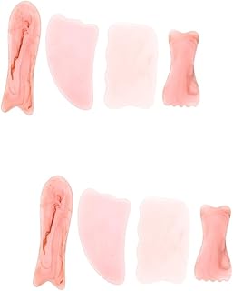 Beavorty 8 Pcs Scraping Stone Tool Hand Squeegee Scraping Board Washing Machine Balls Neck Board Beauty Spatulas Body Skin Gua Sha Facial Kit Scraping Tablets Pink Synthetic Resin