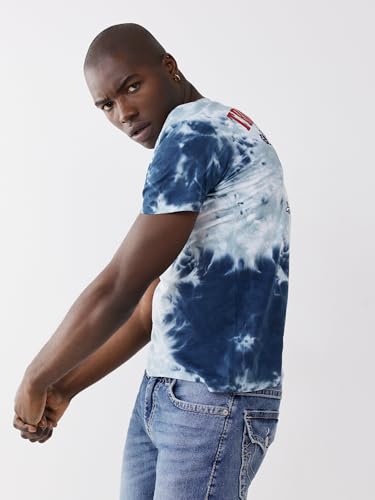 True Religion Herren Buddha Logo Crew Neck Tee T-Shirt, Ocean Waves, L – Ansicht 2