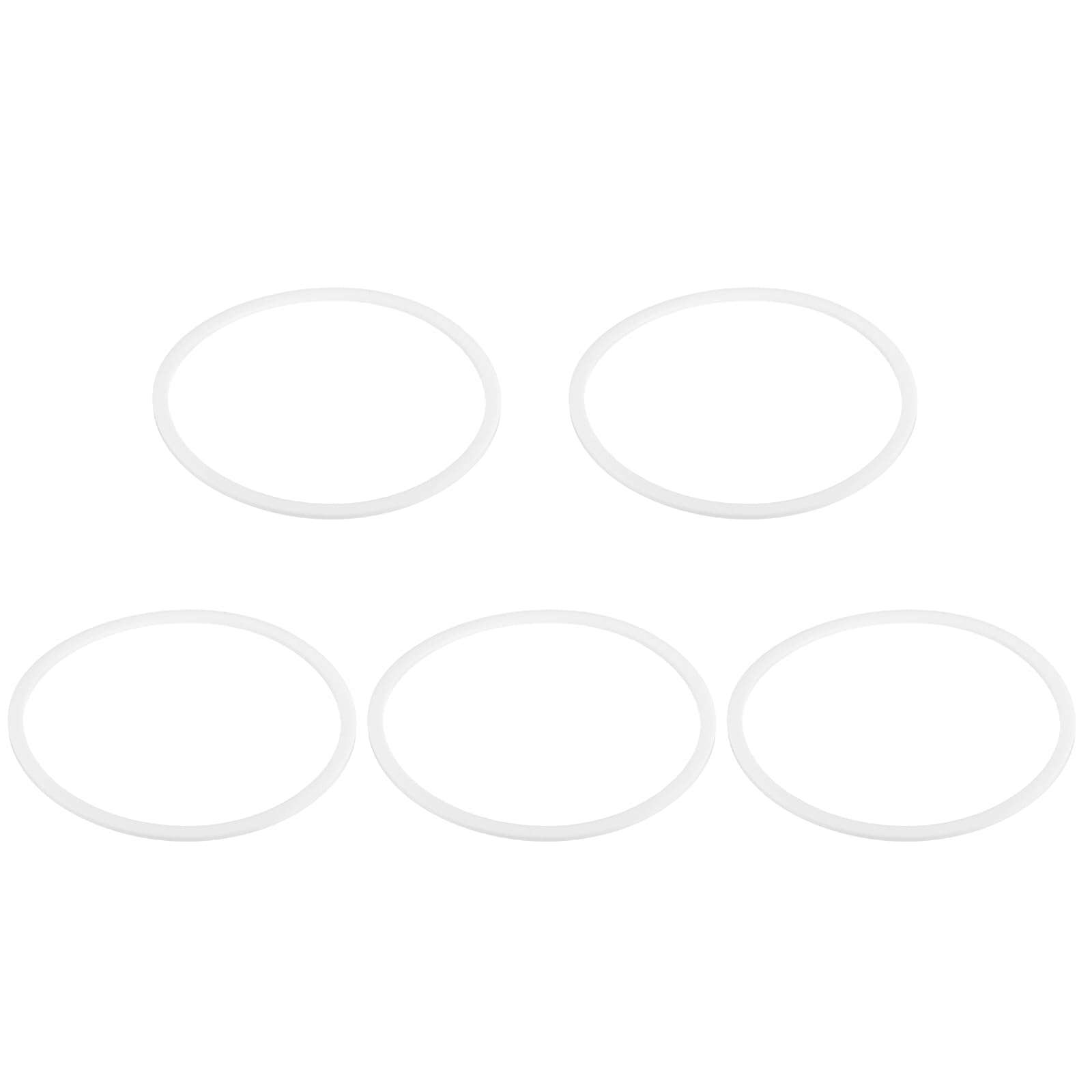 PATIKIL M100 PTFE Flat Washer, 5 Pcs 100mm ID 110mm OD 2mm Thick O-Ring Sealing Gasket Spacer for Fasten Screws Flanges Faucet Pipe Valves, White — image 1