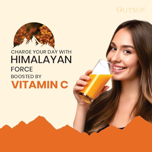 Image of Outsup Himalayan Sea Buckthorn Juice Concentrate 300ml | Cold-Pressed | No Added Sugar & No Extracts | Natural Vitamin C, Omega 3 6 7 9, Antioxidants | Immunity, Skin Glow & Gut Health Support - Pack of 1