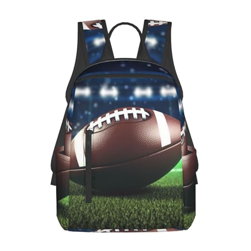 Casual Backpack for Women Men American Football Lightweight Daypack Large Capacity Nurse Bag