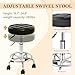 KIIUMI Facial Tattoo Chair Hydraulic Lash Esthetician Bed for Client, Beauty Barber Massage Table with Rolling Stool, Adjustable 360° Swive 3-Section Artist Spa Salon Chair Equipment, Black