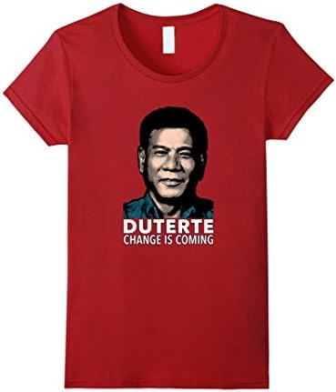 Women's DUTERTE Change is Coming Philippines President 2016 DU30 Small Cranberry