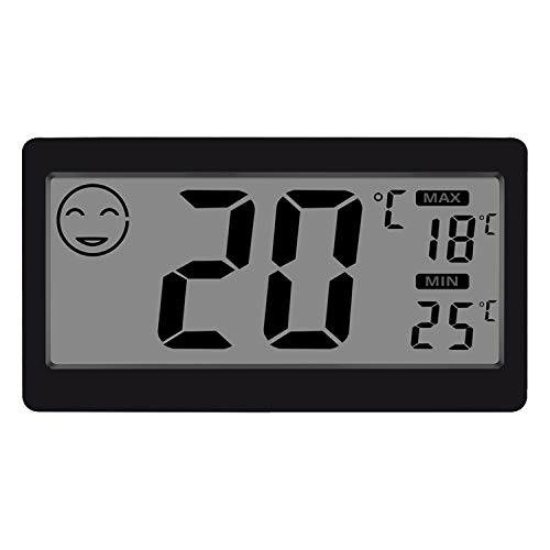 Gellvann Digital Indoor Thermometer Higrómetro de Temperatura y visualización de la Humedad con 3.3 Pulgadas LCD Table Standing Magnet de fijación para Household Office Gym Kitchen (1) Cover