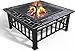 VOUNOT Feuerschale mit Funkenschutz, Feuerstelle Feuerkorb für Garden Terrasse Heizung, mit Wasserfester Schutzhülle, 81x81x45cm