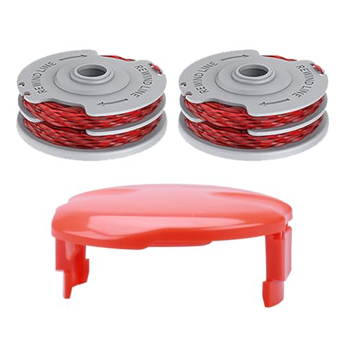 CYMYGS 2 Pack Strimmer Spool Double Line Autofeed Spool for Flymo Strimmer Wire Standard 1.5mm 36ft Double Autofeed Lawn Mower Replacement Compatible with XT/500E/500 XT/Multitrim/Power Trim (red)