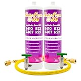Gas Refrigerante Ralerfresh RS Sustituto de Gas R410, R32, R407 y R22 Recarga de Gas Refrigerante Organico para Aire Acondicionado Split Ecologico Eficiente Recarga Rapida (2 Botellas RS + Manguera)
