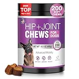 Glucosamine for Dogs 200pcs Joint Support Supplement Dog Hip and Joint Chondroitin Chews Treats with MSM Dog Joint Pain Relief Mobility Supplements Chicken Flavor Fit All Large Small Medium Breed
