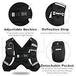 Weighted Vest, 6lb/8lb/12lb/16lb/20lb/25lb/30lb Weight Vest with Reflective Stripe, Weighted Vest for Men Women Workout Equipment for Strength Training, Running, Jogging, Fitness, Weight Loss - Image 2