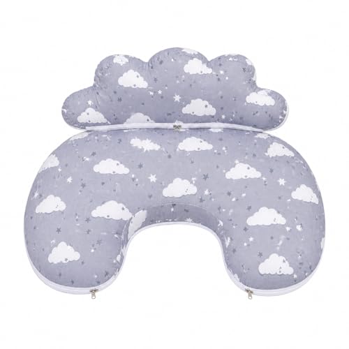 Image of Proliva Feeding Pillow Cover for New Born Baby with Detachable Cover Breast Feedin, Maternity Nursing Pillow Cover Only Mom Baby Girls Boys Newborn