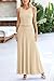 PRETTYGARDEN Women's 2 Piece Maxi Skirt Sets Casual Summer Knit Cropped Tank Top High Waisted Long Skirts Outfit (Beige,Large)