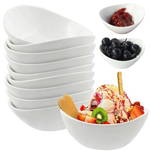 Opiniones de Cuencos y tazones del mes. 47 ERFDSNF Cuencos para Salsa,Pequeños para salsa de postre de cerámica,Paquete de 10.Resistente a la decoloración y a las manchas,ideal para reuniones familiares y restaurantes.