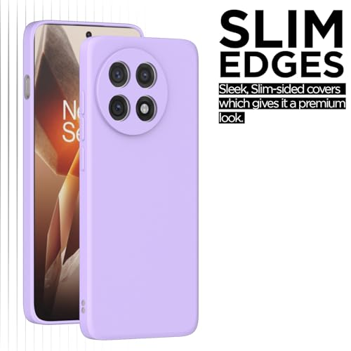 Image of Outlouders Back Cover for OnePlus 13R 5G | Camera Protection | Durable Soft Matte Silicone Bumper Case (Purple)