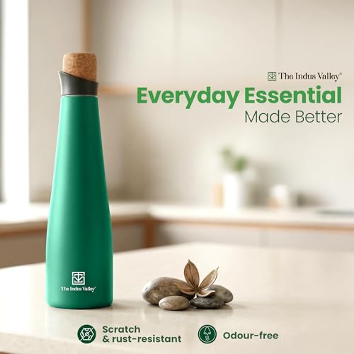 Image of The Indus Valley Double Wall Stainless Steel Vacuum Insulated Narrow Water Bottle | 500 ml | Leak-Proof Lid, Rust-Proof | for School, Office & Gym