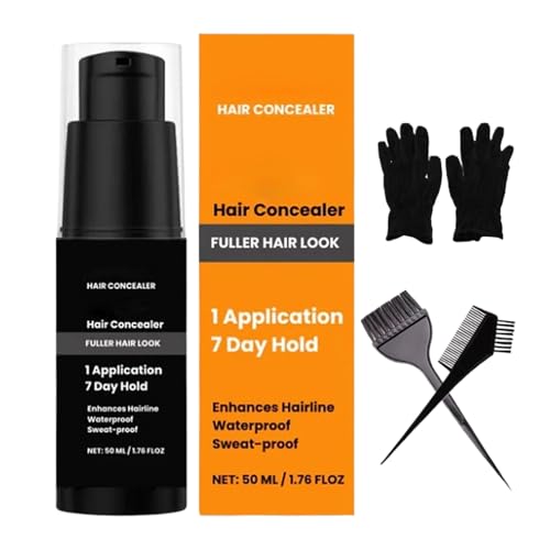 Maquillaje Capilar | Crema de Cobertura para Canas a Prueba de Sudor 50 ml | Polvo Duradero para Relleno de Línea Capilar Uso Diario y Eventos para Hombres