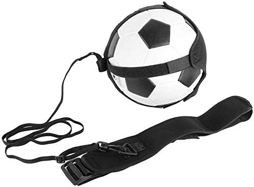 Neoprene Soccer/Volleyball/Rugby Trainer, Football Kick Throw Solo Practice Training Aid Control Skills Adjustable Waist Belt for Kids Adults (Black)