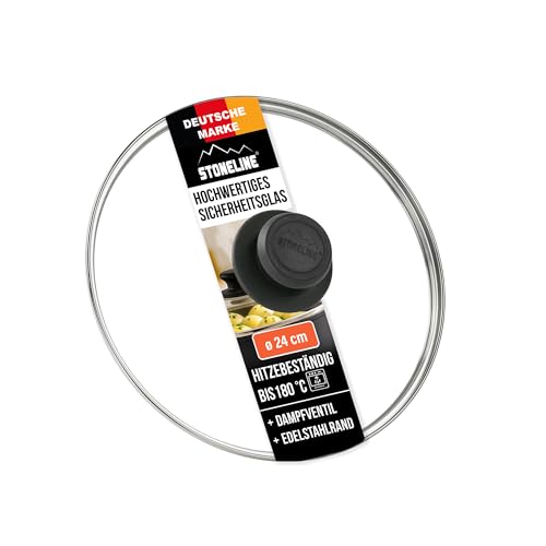 Stoneline 8124 Coperchio in Vetro, Diametro 24 cm