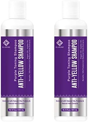 Elabore 2 Pack Purple Toning Shampoo - Anti Yellow Shampoo 10.14fl.oz/300ml