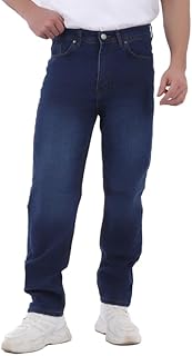 بنطلون بقصة ضيقة سليم فت للرجال موديل SLM01-165 من ايجي وير، لون أزرق غامق