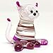Sansukjai Cat Sit Miniature Figurines Animals Hand Blown Glass Art Collectible Gift Decorate, Pink