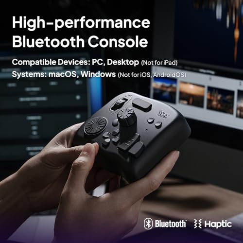 TourBox Elite - Bluetooth Video Editing Controller Color Grading Speed Editor, Intuitive Control, Professional Digital Creator Console for DaVinci, Premiere, Final Cut Pro and More, Mac/PC (Black Set)