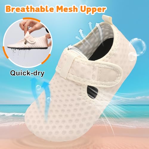 Image of LeIsfIt Kids Water Shoes Girls Boys Quick Dry Aqua Socks Breathable Swim Shoes Non-Slip Barefoot Socks for Beach Surf