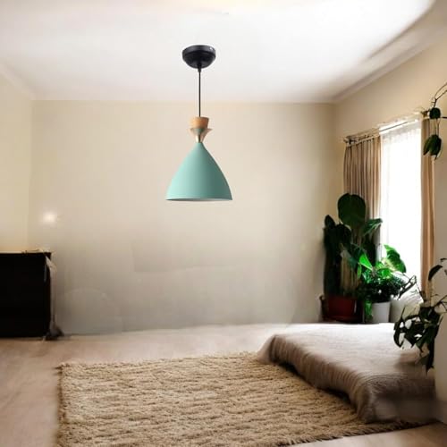 Image of Modern Aqua Blue Dome Hanging Pendant Light for Ceiling, Aluminium, Antique Decor, E-27 Holder, (Bulb is not Included) Pack of 3