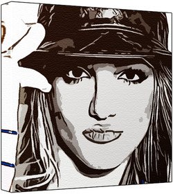 Britney Spears Impression Pop Art sur toile multicolore carrée 30x30 cm