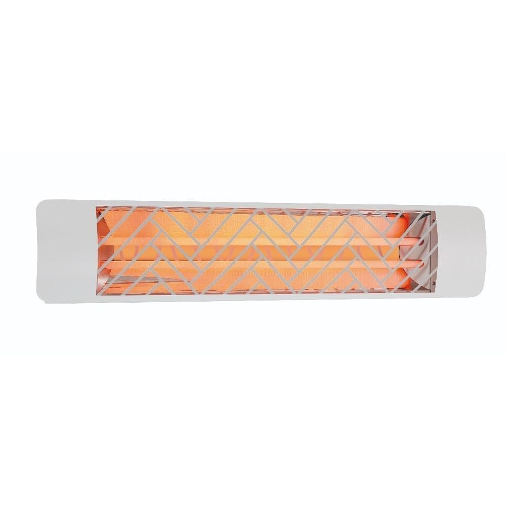 Eurofase Heating 4000 Watt Electric Infrared Dual Element Heater-240 Voltage-White Finish-Chevron Decorative Fascia