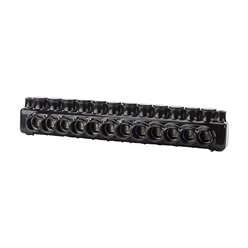 NSI Polaris Connector with Mounting Hole, Wire Entry from Either Side, IPLMD Series, 600-6 AWG Wire Range, 12 Ports, 5/16" Hex, 2.95" Width, 3.05" Height, 17.51" Length