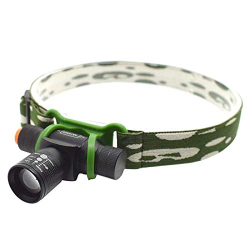 XWYWP Lampe Frontale Phare zoomable Q5 LED Head Torch Frontal Lampe de Poche Frontale 14500 Phare étanche 3 Modes Lampe Frontale pour la pêche à vélo