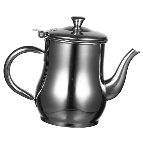 BESTonZON Stainless Steel Oil Container with Strainer Versatile Oil Pot for Kitchen Cooking Flask Capacity