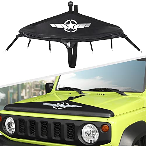 ANTC スズキ ジムニー ボンネットカバー フードカバー装飾 フード保護 傷を防ぐ スズキ ジムニー 2019+ JB64 JB74 適用 エンジンカバー Jimny用 装着簡単 車 カーアクセサリー 外装