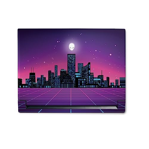 Image of MightySkins Skin Compatible with Alienware M18 R1 (2023) Full Wrap Kit - Synthwave City | Protective, Durable, and Unique Vinyl Decal wrap Cover | Easy to Apply & Change Styles | Made in The USA