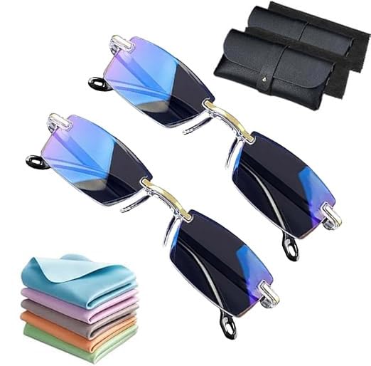 Generisch 2PCS Autofokus Brille Mit Selbsteinstellung Brille Die Sich Automatisch Der Sehstärke Anpasst Brill Automatische Sehstärke Brill utomatische Dioptrien Anpassung (2SET A)