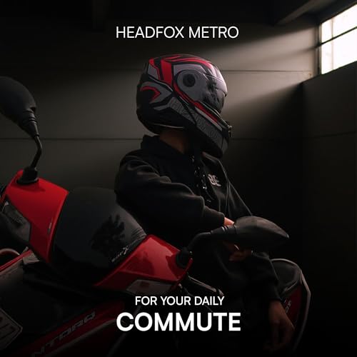 Image of HEADFOX N2F Air 7 Metro: Smart Bluetooth Helmet for Man & Women with Features for Easy Calls, Music, GPS, Waterproof, Voice Assistant, Dual Visior, 31 Flashlight Modes.