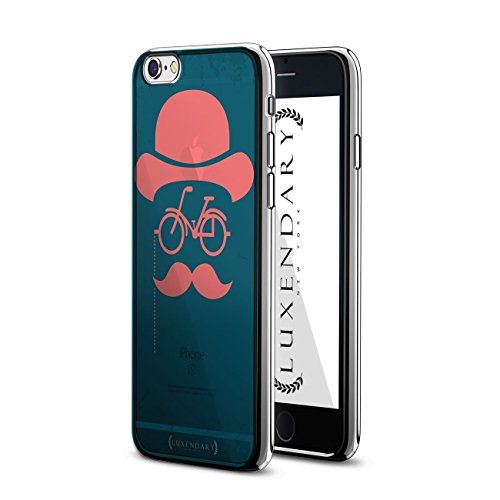 Retro Bike Lover W MOUSETACHE | Luxendary Chrome Series Designer case for iPhone 6/6s in Silver Trim