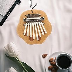 Toyvian Mini Kalimba Piano À Pouce 8 Touches Planche Plate Kalimba Lanière Bois Mbira Piano À Doigts Instrument De… - Les Beatles, Paul McCartney, John Lennon, RIngo Starr, George Harrison Toyvian Mini Kalimba Piano À Pouce 8 Touches Planche Plate Kalimba Lanière Bois Mbira Piano À Doigts Instrument De… – Image 2
