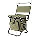 TITO Chaise Pêche Réfrigérateur Mobile Garder Chaud Au Froid, Chaise Plage Pliante Portable, Chasse Multifonctionnelle Pêche Isolation Thermique Sac Glace Chaise (Green)